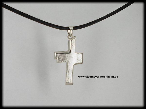 Asymetrisches Kreuz Silber 925 -Handarbeit-