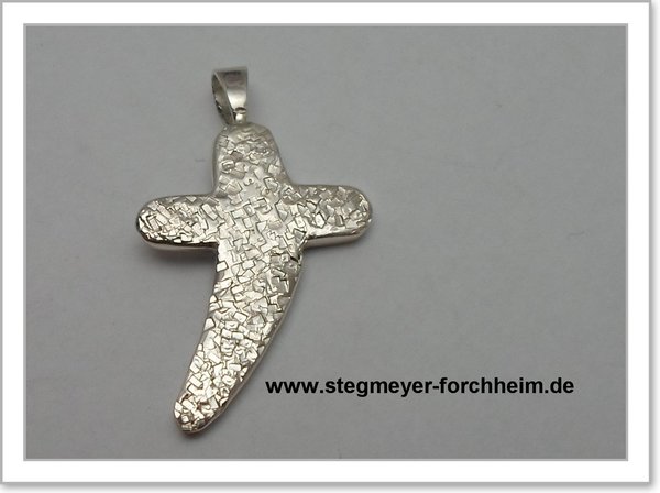 Asymetrisches Kreuz Silber 925 -Handarbeit-