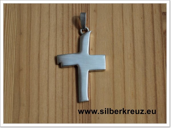 -Samuel-Asymetrisches Kreuz Silber 925 -Handarbeit
