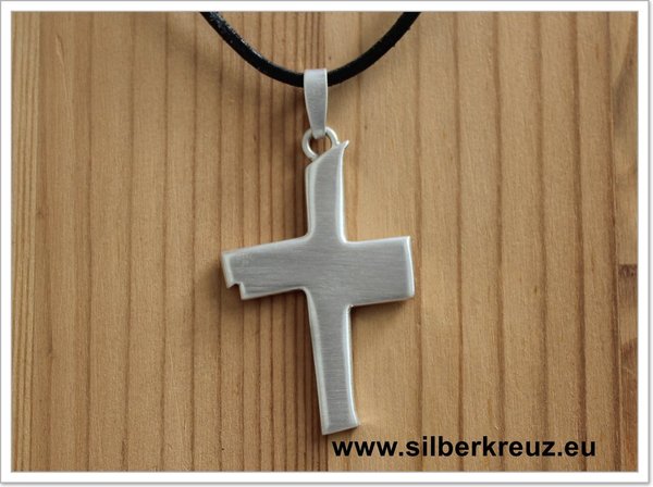 -Samuel-Asymetrisches Kreuz Silber 925 -Handarbeit