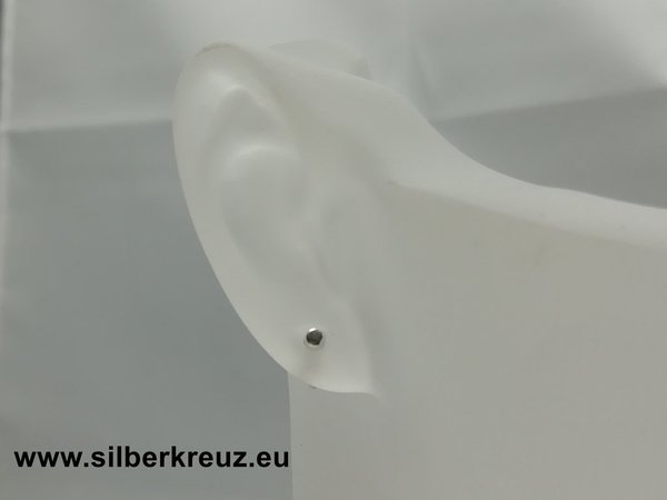 XS Mini-Ohrstecker. Punkt. -- Silber 925 2mm