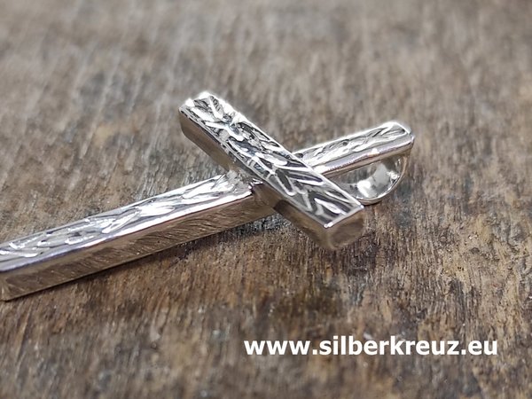 Kreuz Silber 925 - Strukturierte Oberfläche (AKR-1251)