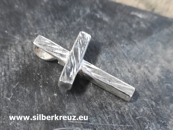 Kreuz Silber 925 - Strukturierte Oberfläche (AKR-1252)